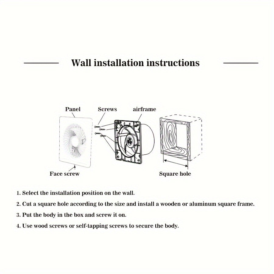 6-Inch European Standard Household Exhaust Fan with Backflow Prevention and Insect-Proof Design, Ideal for Indoor Ventilation in Kitchens, Bathrooms, Pet Rooms, and More.