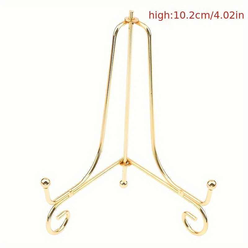 Stylish Gold Iron Display Stand for Various Decor Items | Easy to Assemble, Ideal for Home and Office Shelving