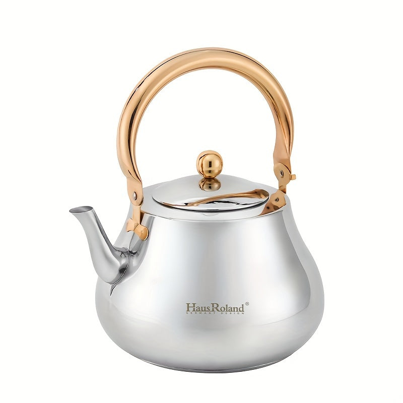 3.0L Hausroland Stainless Steel Kettle with Gas Open Flame Chime Design for Gas Stove in the Kitchen