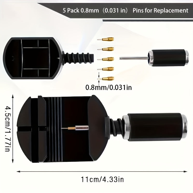 Watch Link Removal Tool Kit, 11 Pieces, Including Watch Band Strap Chain Pin Remover and Repair Tools for Watch Band Strap Adjustment, Bracelet Sizing, and Watch Repair. Perfect Gift Choice.