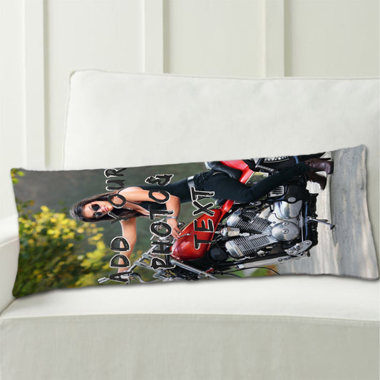 Customized Extra-Long Body Pillow Cover - Personalized Photo or Text, Ultra-Soft Plush Fabric with Double-Sided Print, Ideal Christmas Present, 20"x54" Size