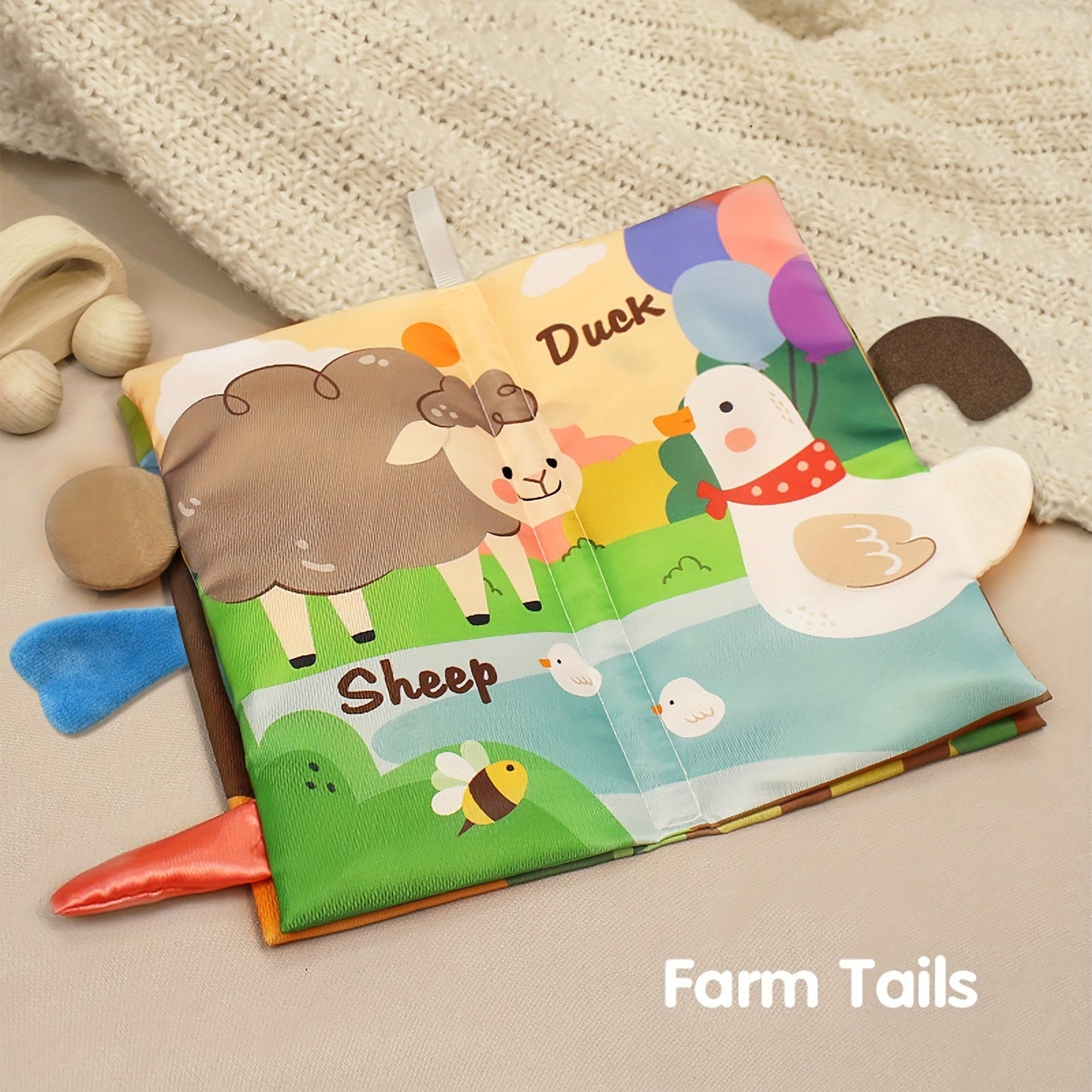 Engaging 3D Tail Cloth Book with Sound Paper BBi Device for Early Childhood Education, Perfect for Babies to Listen, Watch, Learn, and Engage in Cognitive Learning Activities.