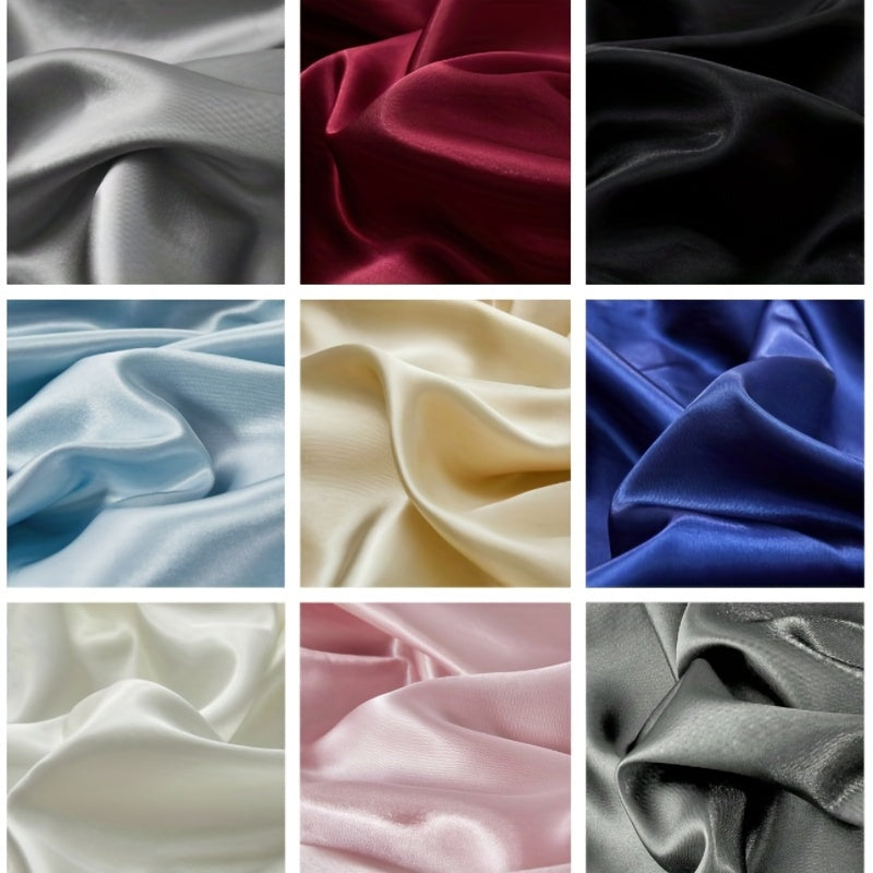 Two soft and breathable satin pillowcases with elastic cord, ideal for a comfortable night's sleep in your bedroom.