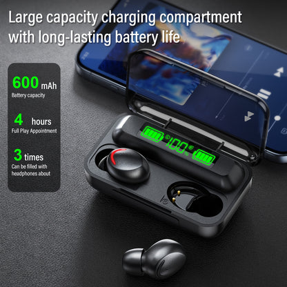 TWS Wireless Earbuds with Touch Control and LED Display Charging Bin