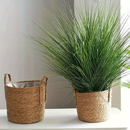 1 Set of Woven Nordic Plant Flower Pots and Extra Large High-end Storage Baskets