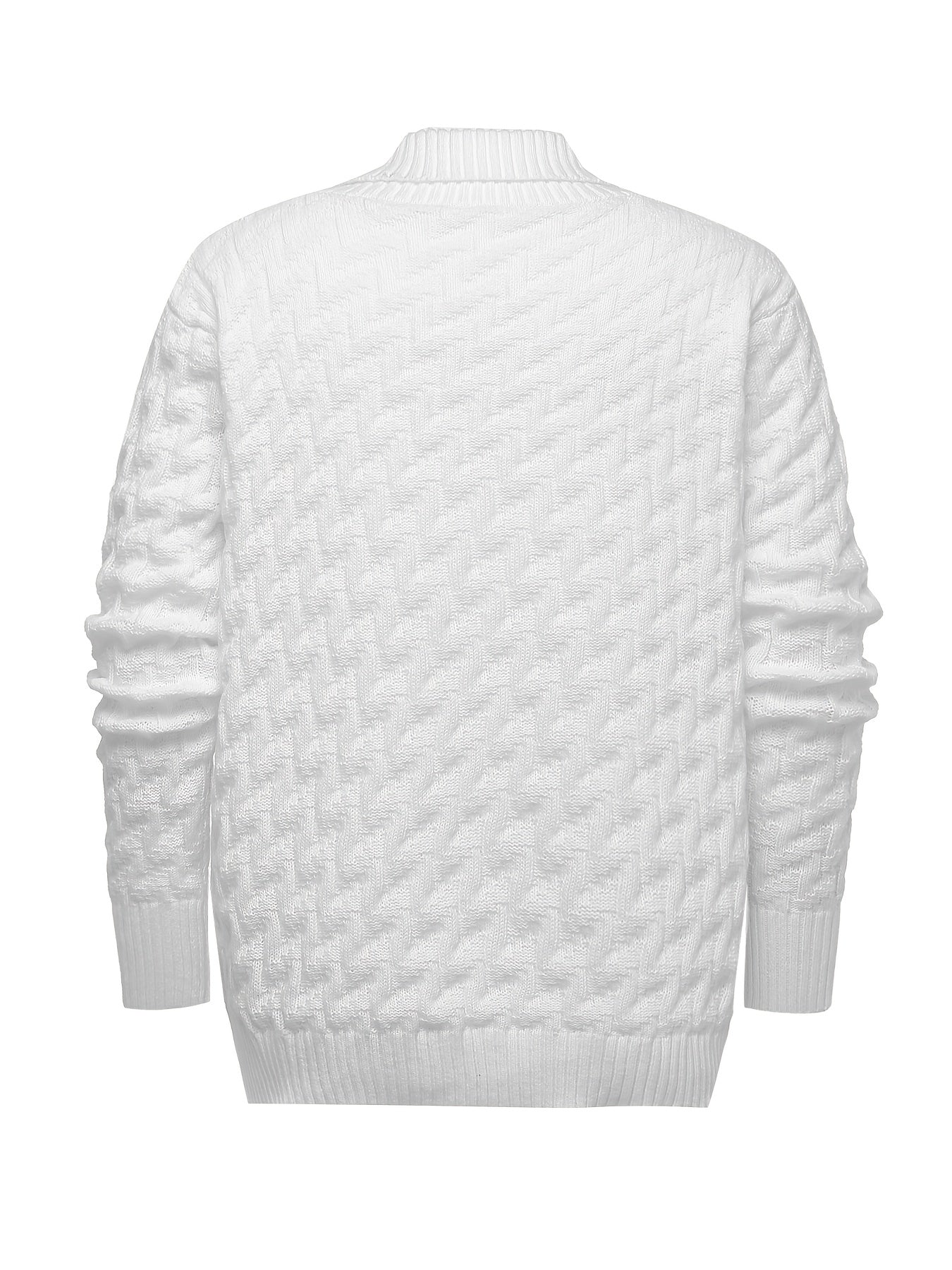 Men's plus size knit sweater with button detail, perfect for autumn/winter.