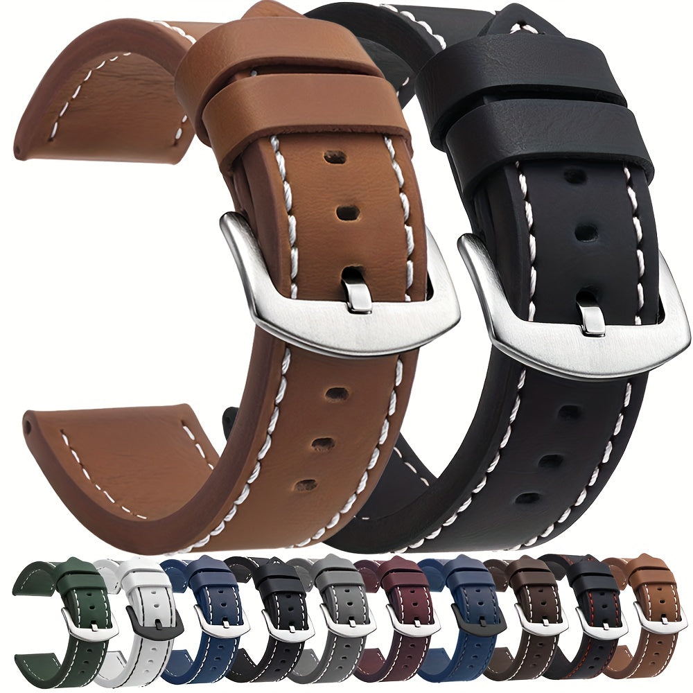 Fashionable and professional, this Men's Watch Strap in 20mm and 22mm sizes is the perfect replacement for your smart watch. Complete your look with this stylish accessory.