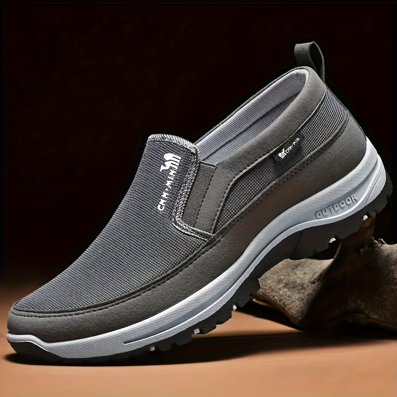 Men's slip-on walking shoes - comfortable, durable, and breathable for outdoor activities and daily use