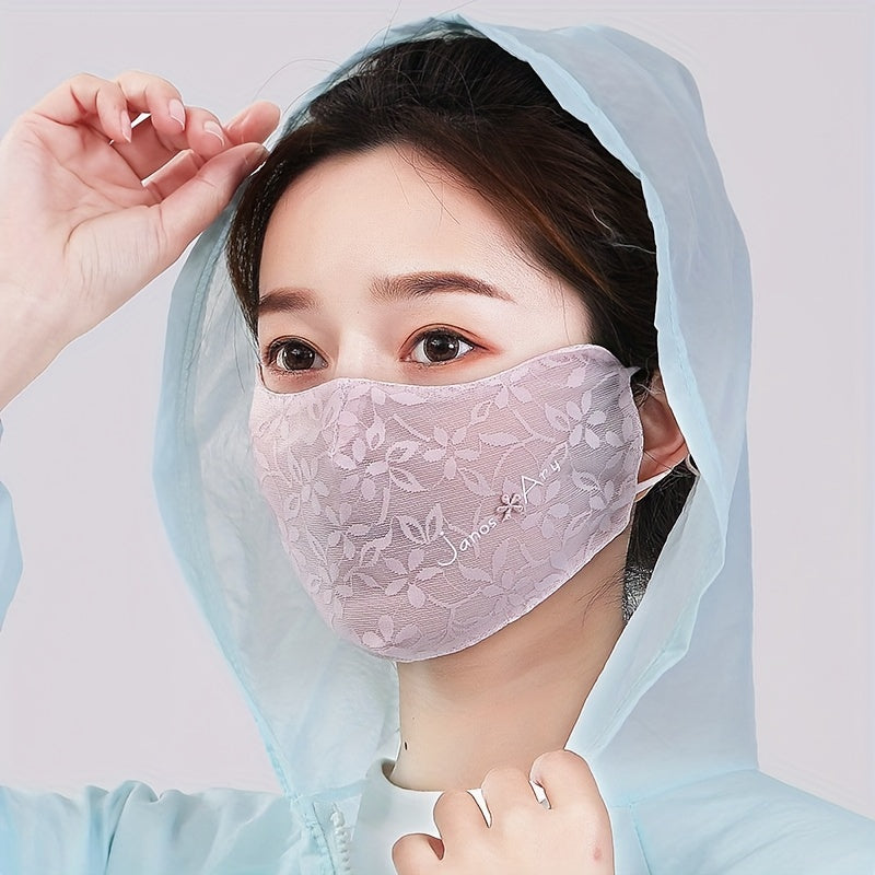 Sun Protection Mask for Women with UV Protection, Breathable Summer Thin Ice Silk Material, Eye Protection Face Mask - Available in 1, 2, 3, 4, or 5 pieces.