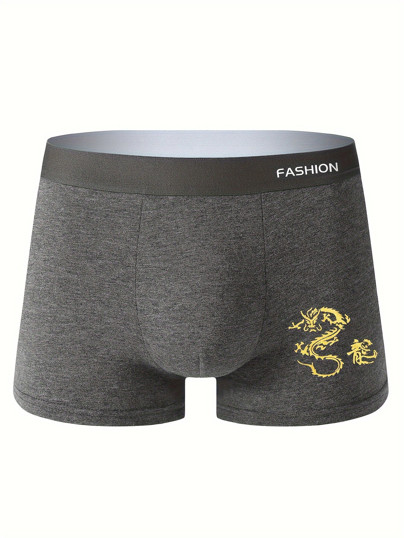 4pcs Men's Sweat-absorbing Boxer Briefs, Youth Breathable Sports Shorts, Casual Underwear