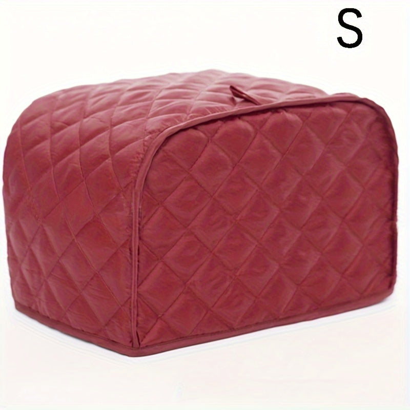 Protect your toaster with this polyester fabric quilted cover designed for 2 and 4 slice toasters. Keep your kitchen appliances dust-free and fingerprint-free with this universal size cover that fits most standard toasters, microwave ovens, and other