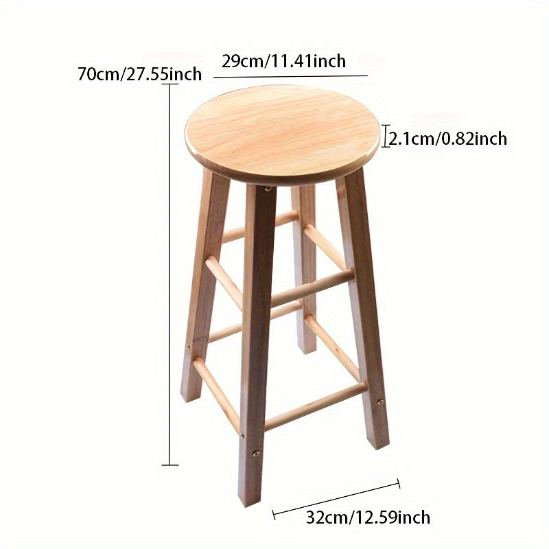 Introducing our Nordic Style Bar Stool, featuring a timeless retro design perfect for bars, restaurants, cafes, and more. With a height of 30cm/11.81inch and a seat diameter of 70cm/27.55inch, this stool stands at an overall height of 80cm/31.49inch.