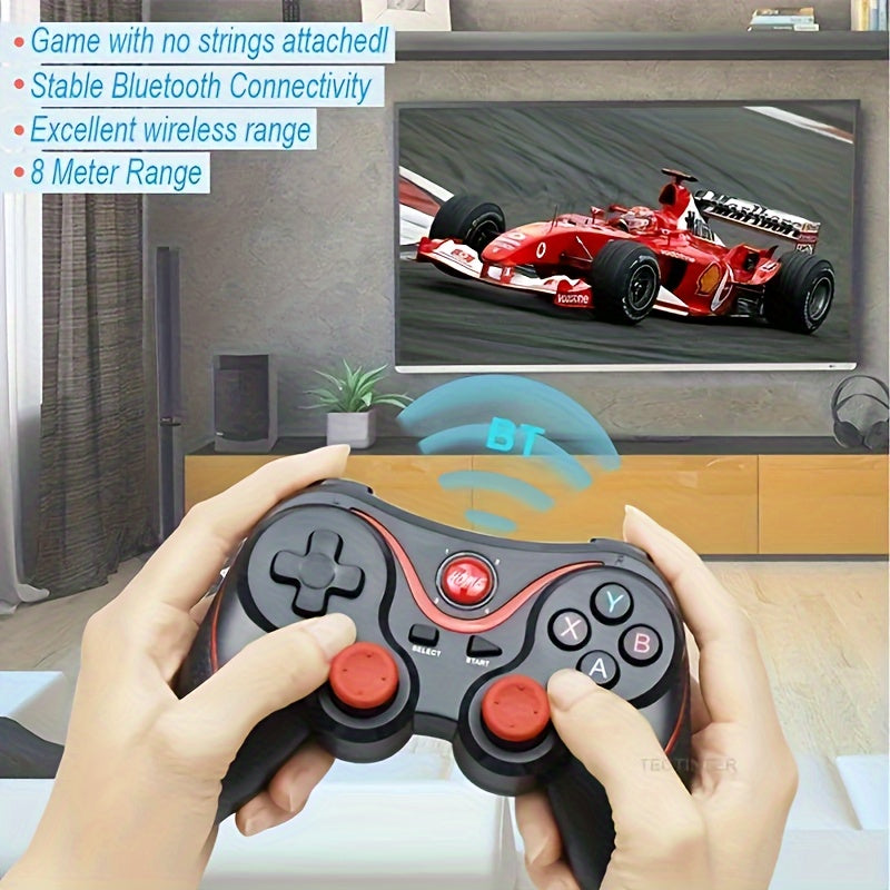 Wireless game controller for Android, iOS, PC, Nintendo Switch with ABS material and creative game type, also compatible with PS3 and T3 joystick accessory.