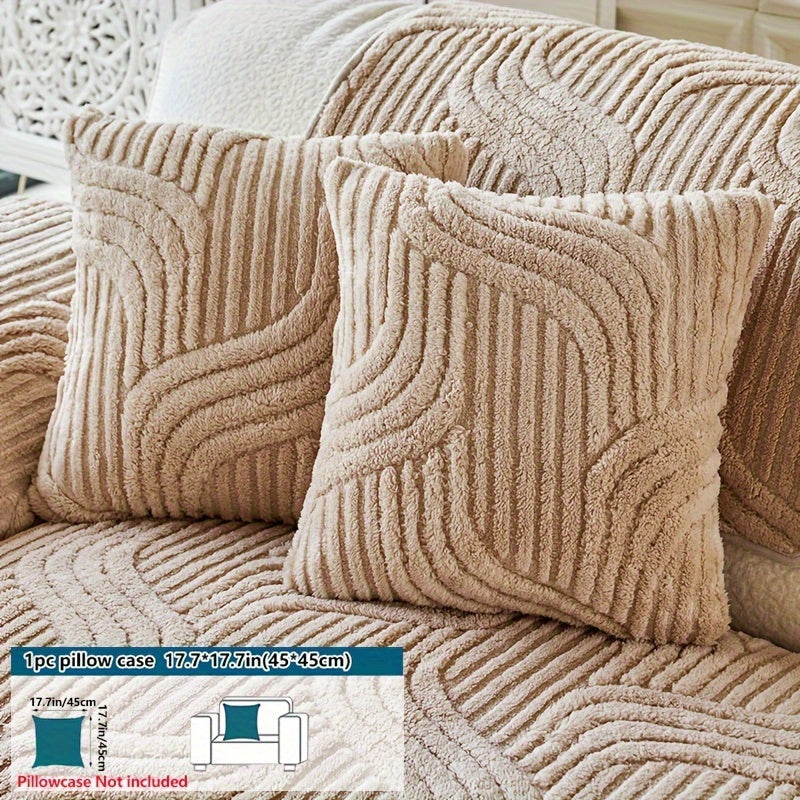 Bohemian Plush slipcover: quilted, non-slip, all season, easy care, pet friendly, machine washable, soft and comfortable - ideal for living rooms, bedrooms, and offices; protects sofas and armchairs up to 4 seats.