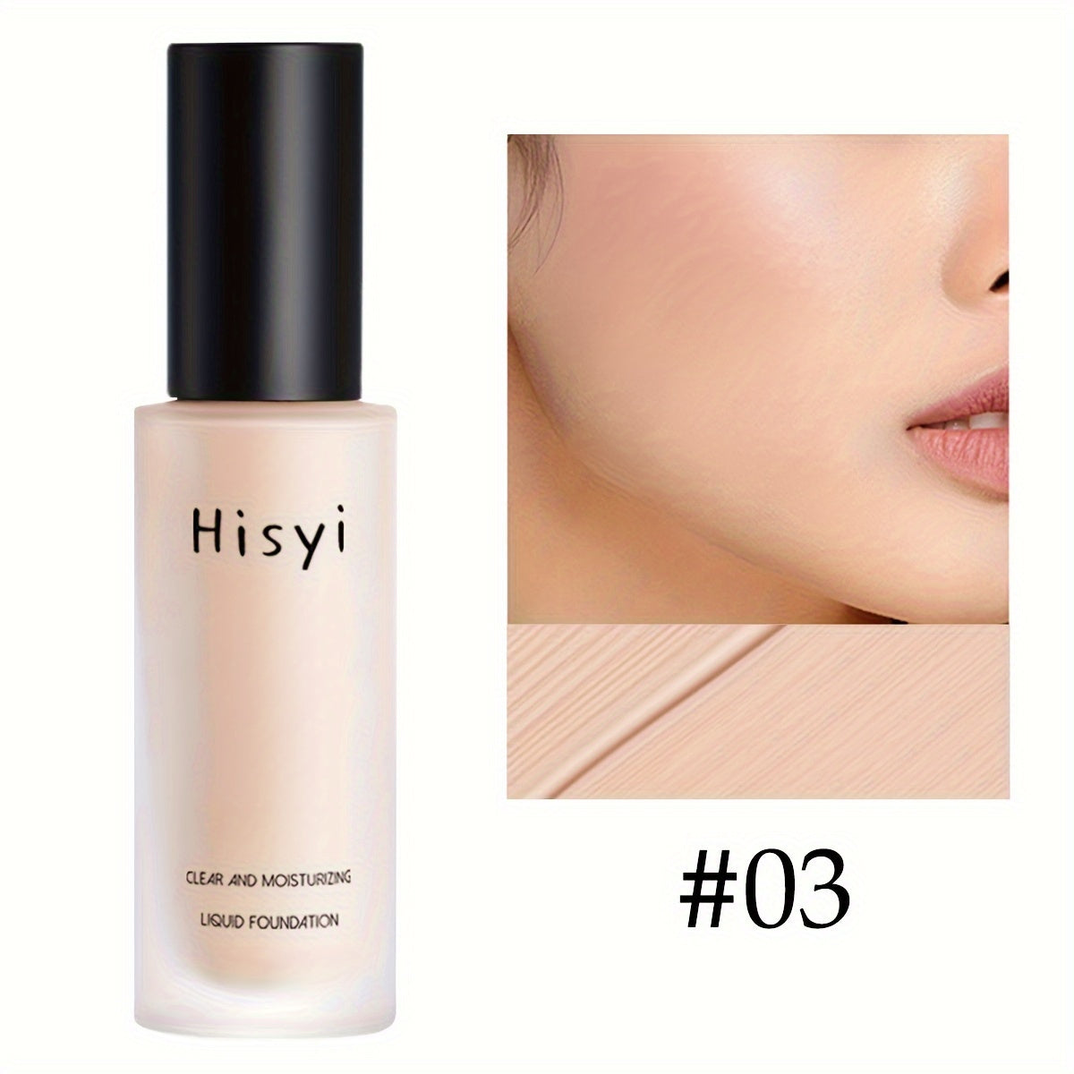 Lightweight liquid foundation cream for medium skin, providing full coverage with a matte finish for a smooth and even skin tone. Ideal for daily use.