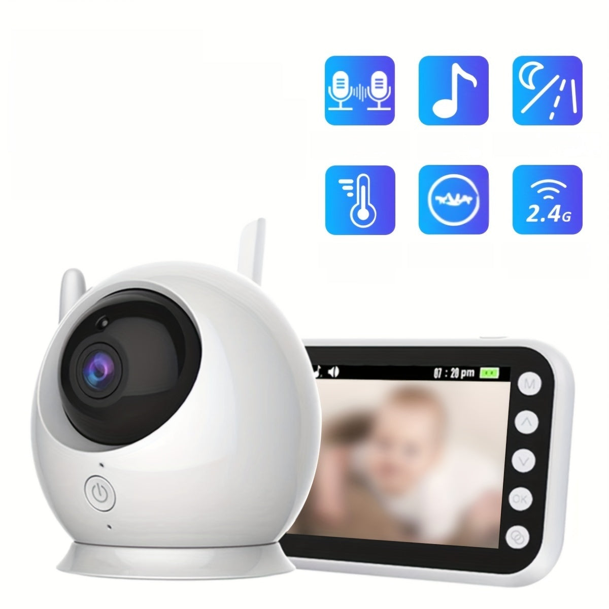 Introducing the Smart Youngsters Camera - a state-of-the-art device with Infrared Night Vision and Two-Way Audio. Powered by USB and equipped with a rechargeable battery, this camera provides 720P HD indoor security for your home safety needs.