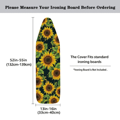 Elevate your ironing experience with the Yak Sunflower Ironing Board Cover & Pad. This cover features thick padding and measures 38.1x137.16 cm, with an elastic edge for a secure fit. Stain-resistant and protective, this cover makes the perfect birthday