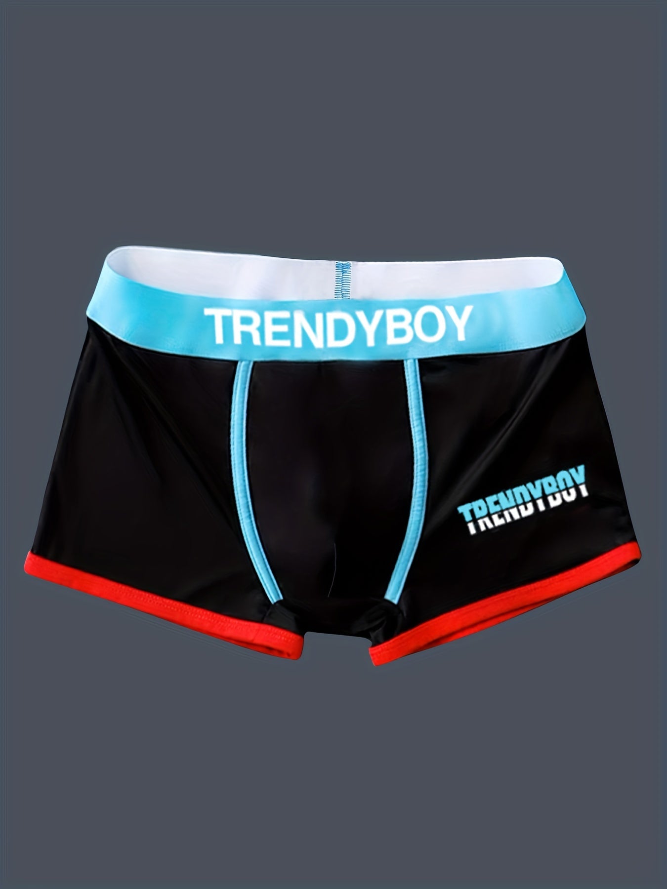 3 pairs of men's square-cut sports boxing shorts, breathable and comfortable underwear.