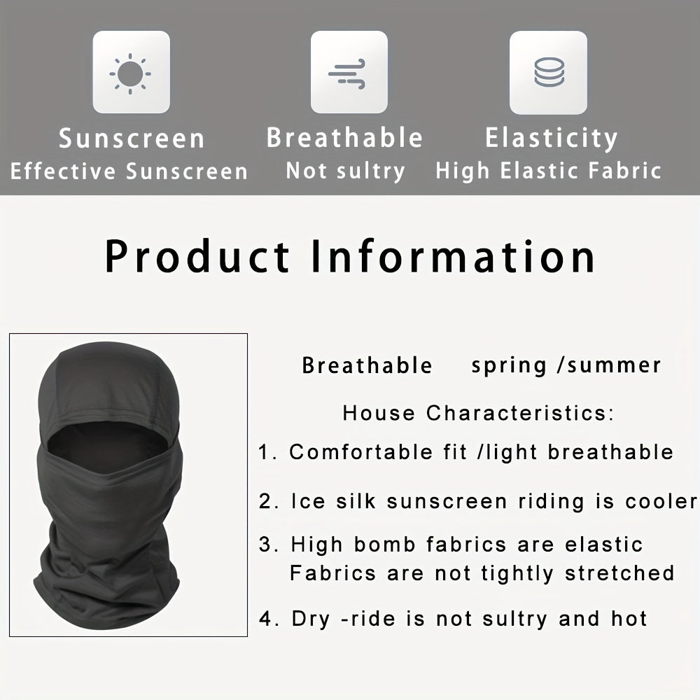 Adjustable Windproof UV Protection Hood with Balaclava Face Mask