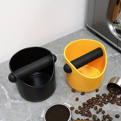 Coffee Knock Box by KISSHOME: Vibrant Espresso Slag Basket Made of ABS Plastic, with Non-Slip Base and Silicone Knocking Rod - Essential Barista Tool for Your Coffee Shop