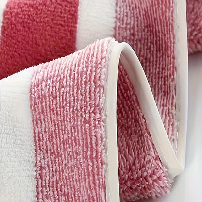 73.0cm x 32.99cm Striped Towel Set: Quick-drying, absorbent, and skin-friendly bath towels. Perfect for home bathrooms and ideal as Valentine's Day gifts.