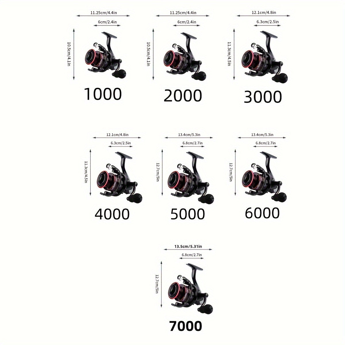 Rooblinos 17+1BBB spinning fishing reel features an ergonomic handle, durable nylon & metal construction, ambidextrous design, and is suitable for freshwater & saltwater fishing.