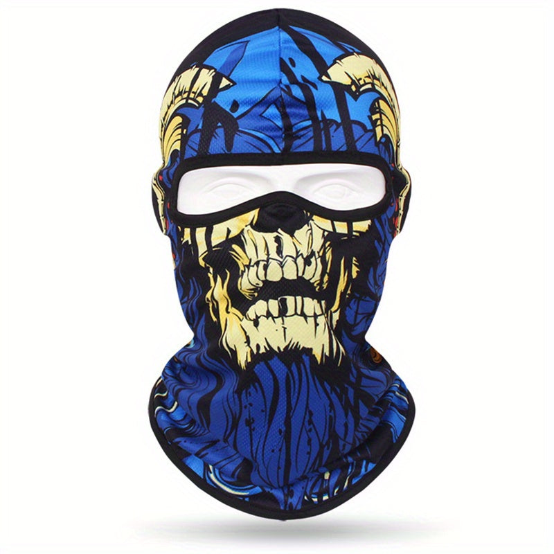 Full Face 3D Anime Skull Balaclava Ski Mask for Hip Hop Style, Suitable for both Men and Women, Perfect for Cycling, Motorcycle Riding, Skiing and Outdoor Sports