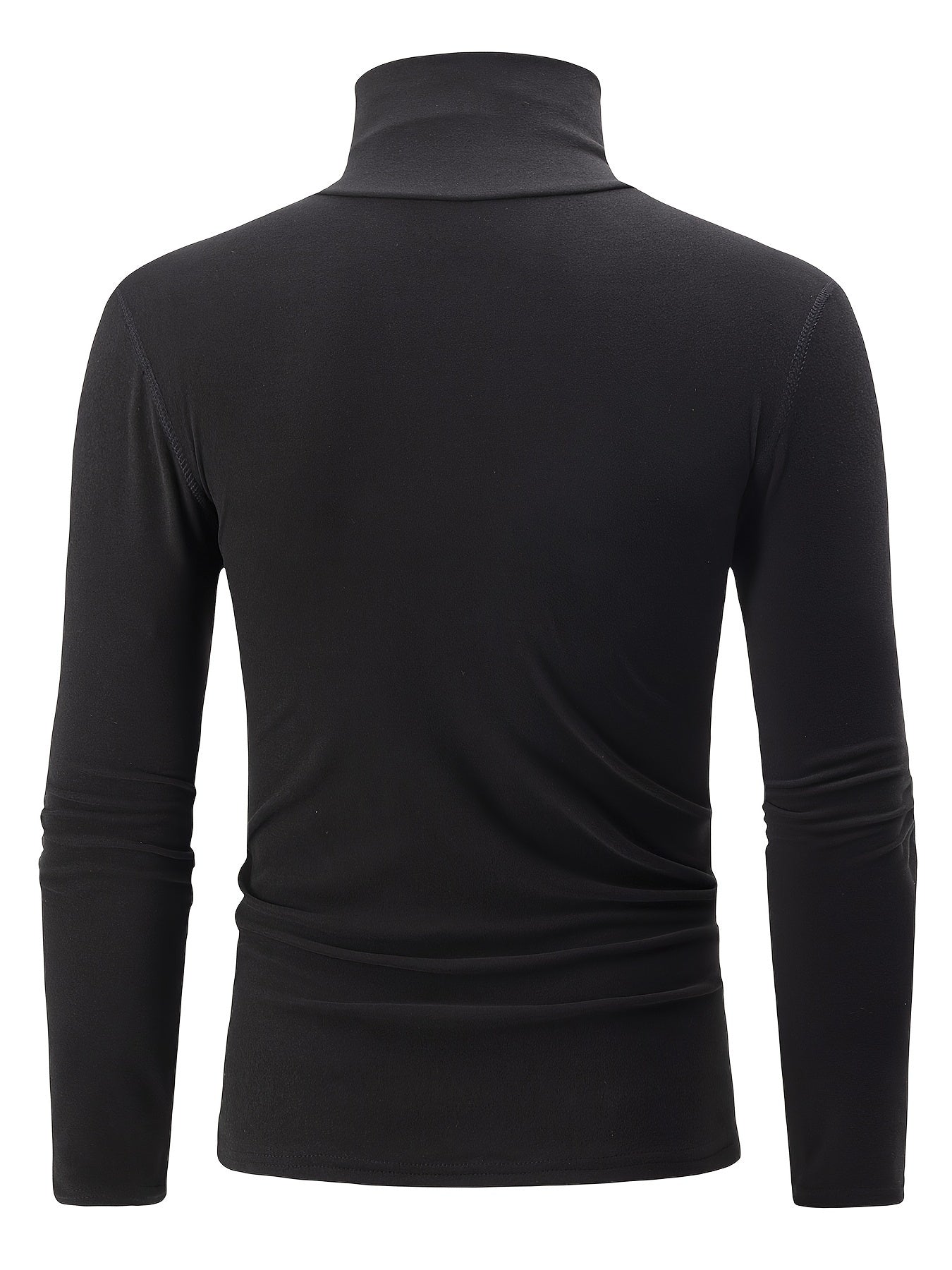 3 Men's Thermal Turtleneck Tees - Cozy, Stretchy & Perfect for Fall/Winter