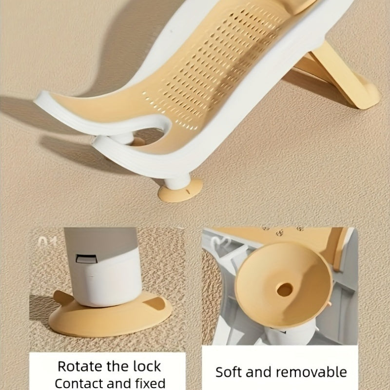 Портативная поддержка для ванночки для младенцев - складное детское ванночное сиденье с нескользящей ванной подушкой для детей от 0 до 3 лет, изготовлено из материала PP, конвертируемый купальный стул для удобного хранения
