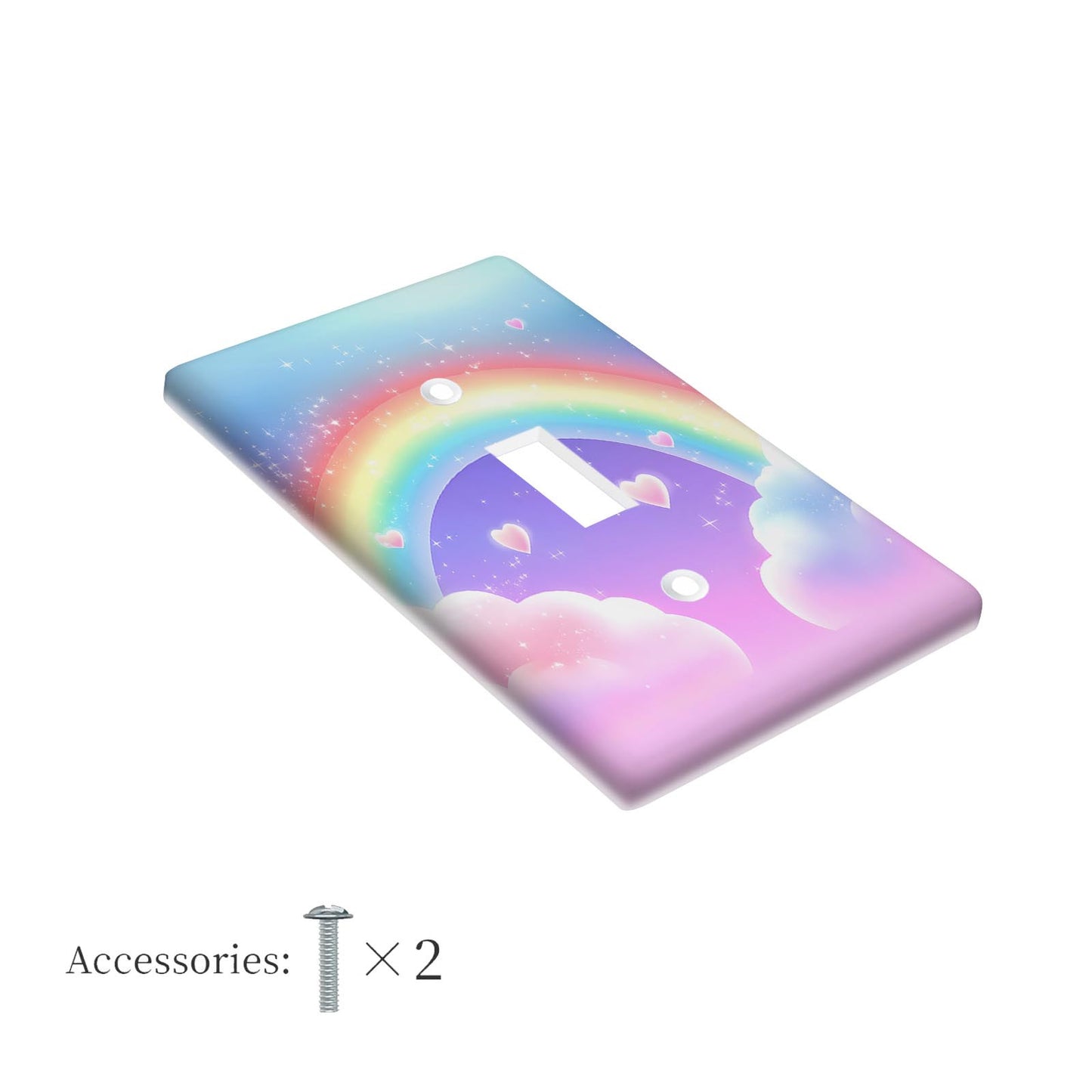 Rainbow Light Switch Wall Plate for Indoor/Outdoor Use in Bedroom, Kitchen, Bathroom - Decorative and Reusable