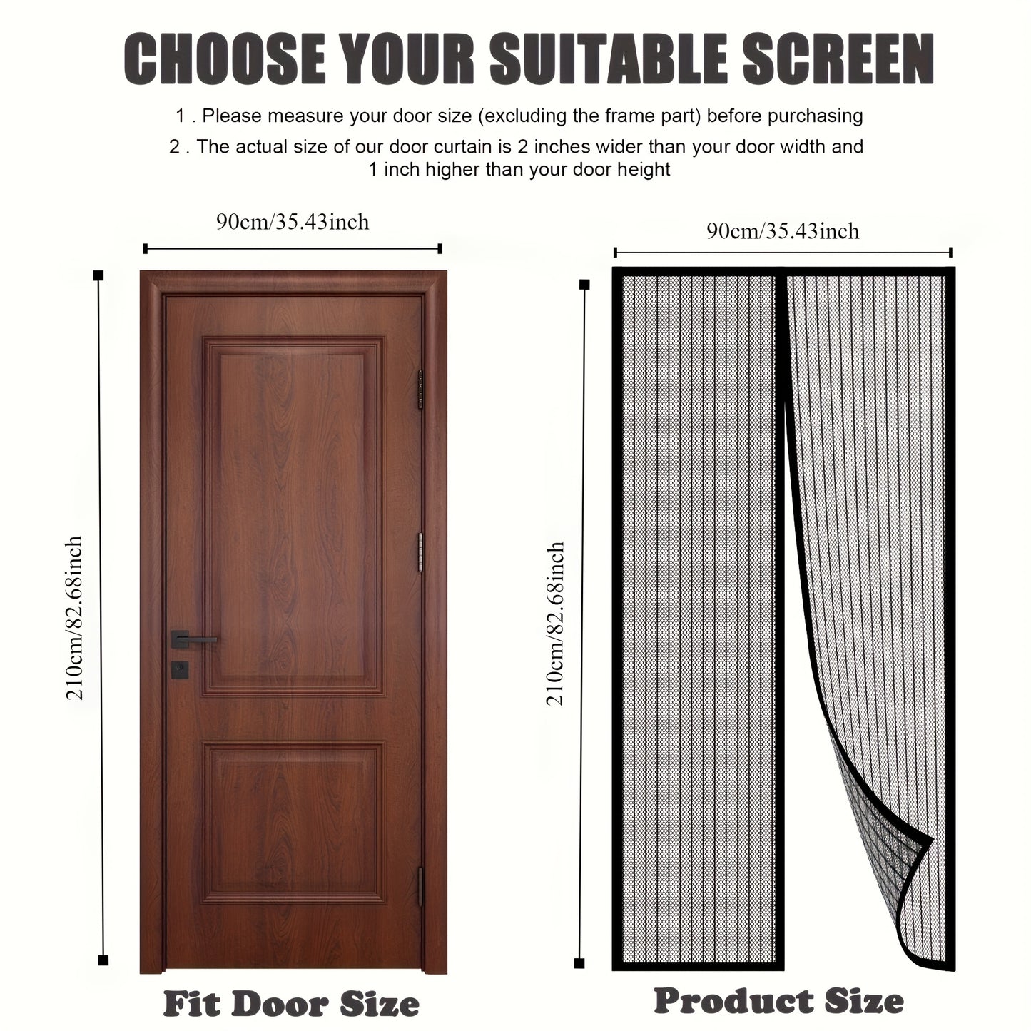 Durable magnetic screen door with self-sealing mesh, pet and kid-friendly, protects against insects year-round.