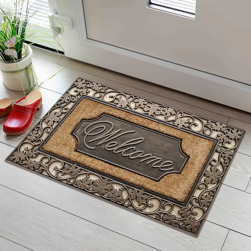 Welcome Home Doormat - Features Abstract Line Pattern, Machine Washable and Durable - Ideal for Doorways, Bathrooms, and Entrances - Available in Various Sizes