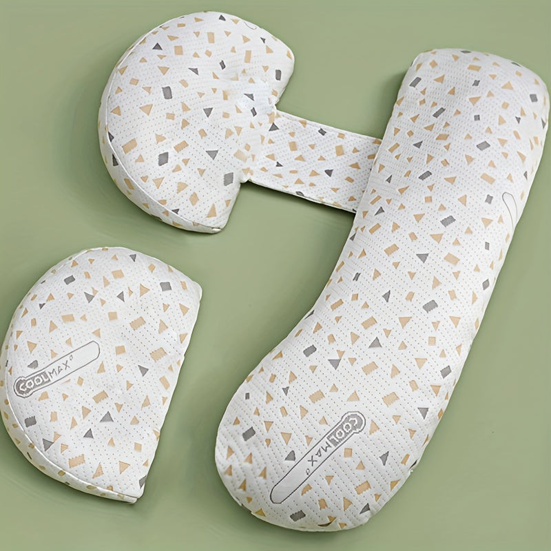 Pregnancy Pillow with Waist Support for Side Sleeping and Abdominal Support, U-Shaped Pillow for Side Sleeping and Waist Support.