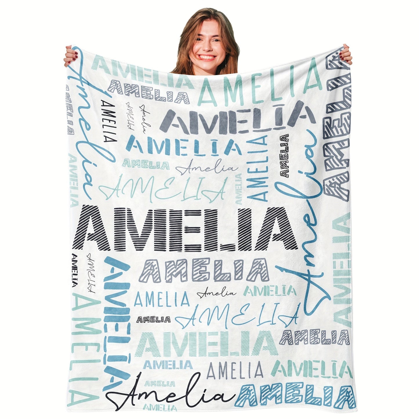 Personalized Flannel Blanket with Custom Name - Luxuriously Soft, Versatile for All Seasons | Great Gift for Adults | Perfect for Home, Outdoor Dining, and On-the-Go, Snug and Ready for Any Adventure