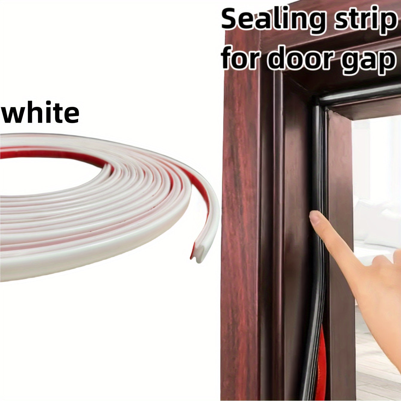 D-Shape Weather Stripping - Self-Adhesive, Soundproofing, Insulation - Easy Install, Home Decor