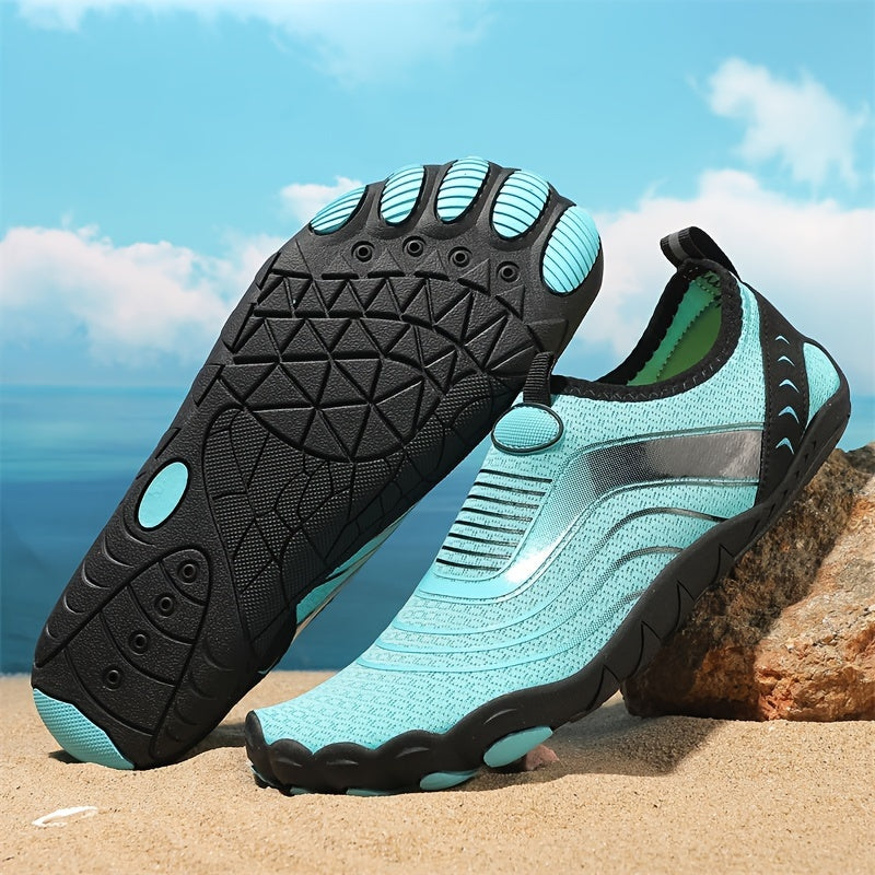 Fast-drying footwear ideal for fishing, surfing, hiking, and beach activities; features breathable comfort and non-slip sole for versatility.