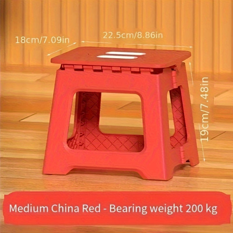 Portable Folding Stool - Pocketman Square Step Stool made of Plastic, No Electricity or Battery Required, Lightweight and Sturdy