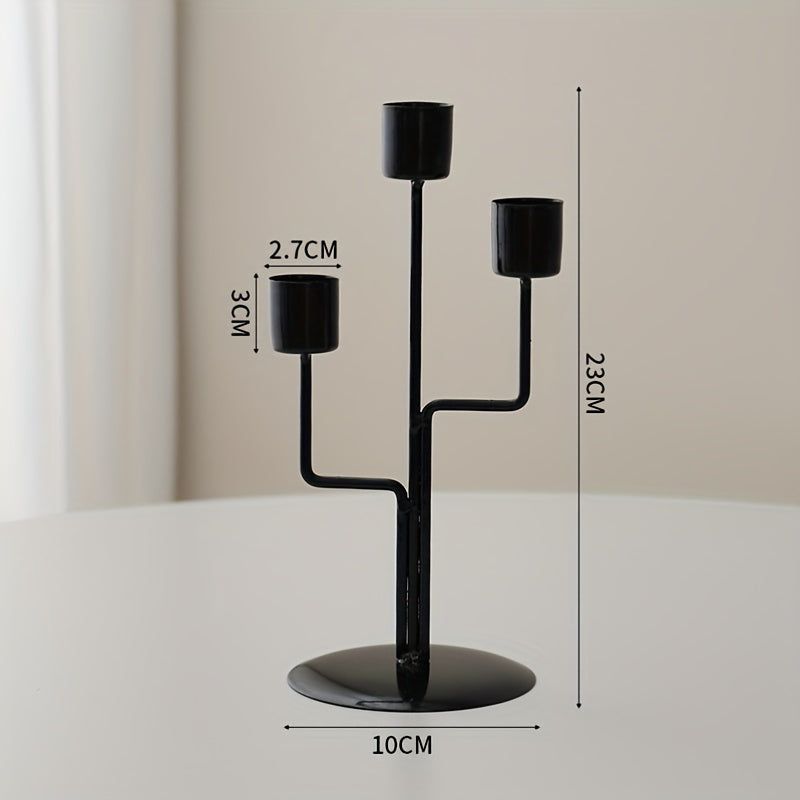 European-style iron candlesticks add romance and elegance to special dining occasions.