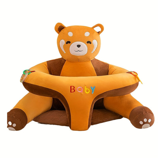 LIBSIT PVC Sit-Up Floor Lounger for Toddlers, ages 0-3, featuring a Supportive Backrest, Plush Elephant & Bear Animal Sofa Chair with a Durable Base Cushion, available in a variety of colors.