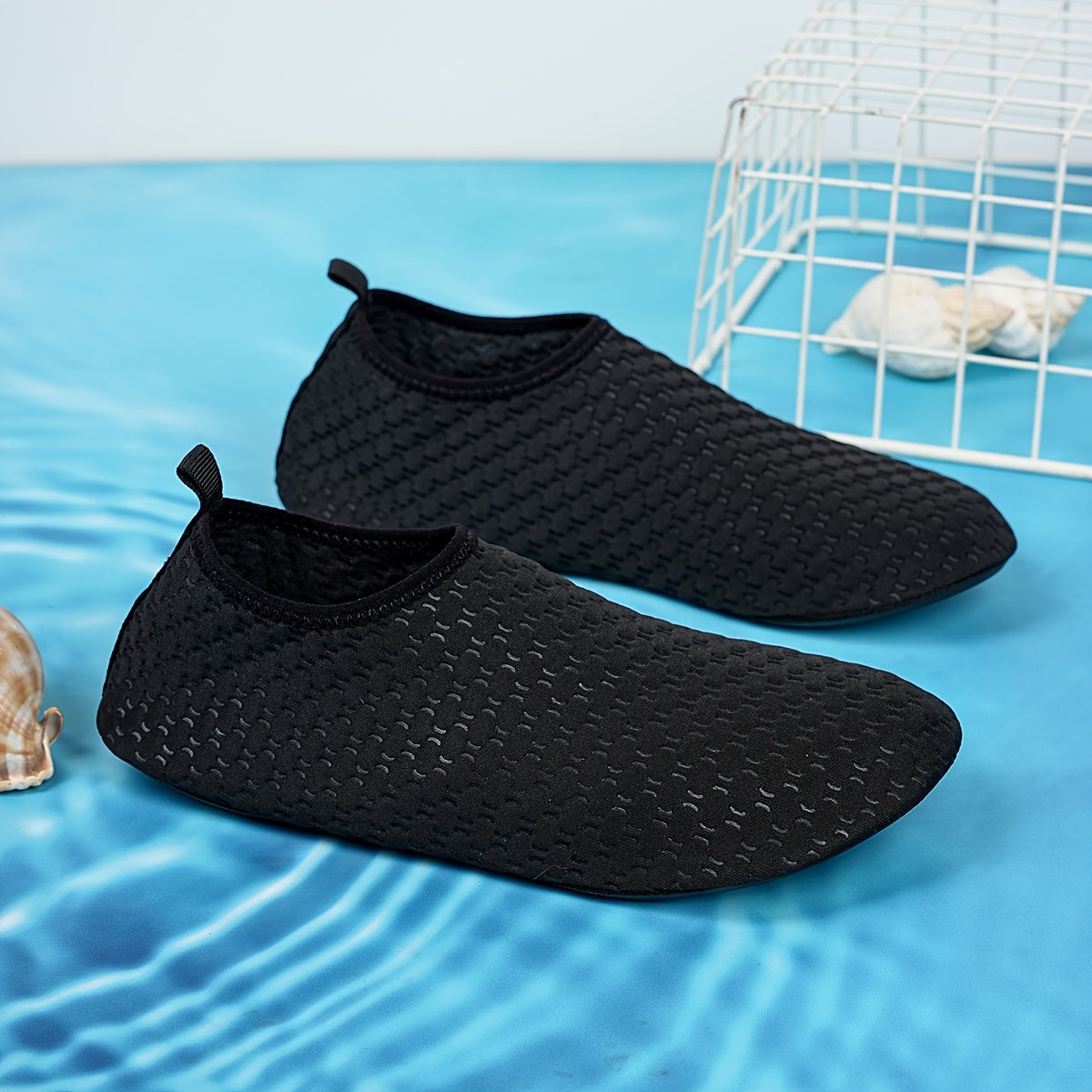 Durable slip-on water shoes for women, perfect for swimming, surfing, boating, fishing, and beach activities.