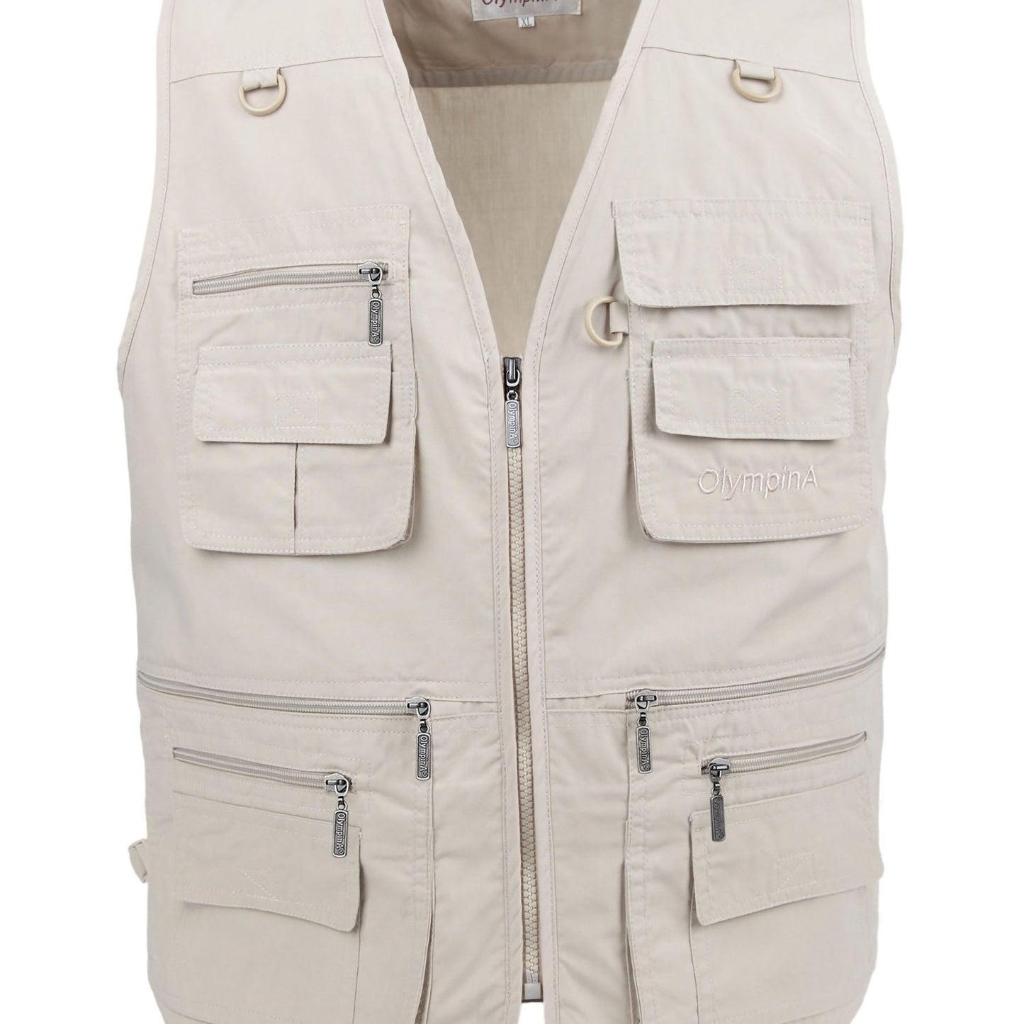 Men's Poplin Multi-Pockets Vest for outdoor activities.