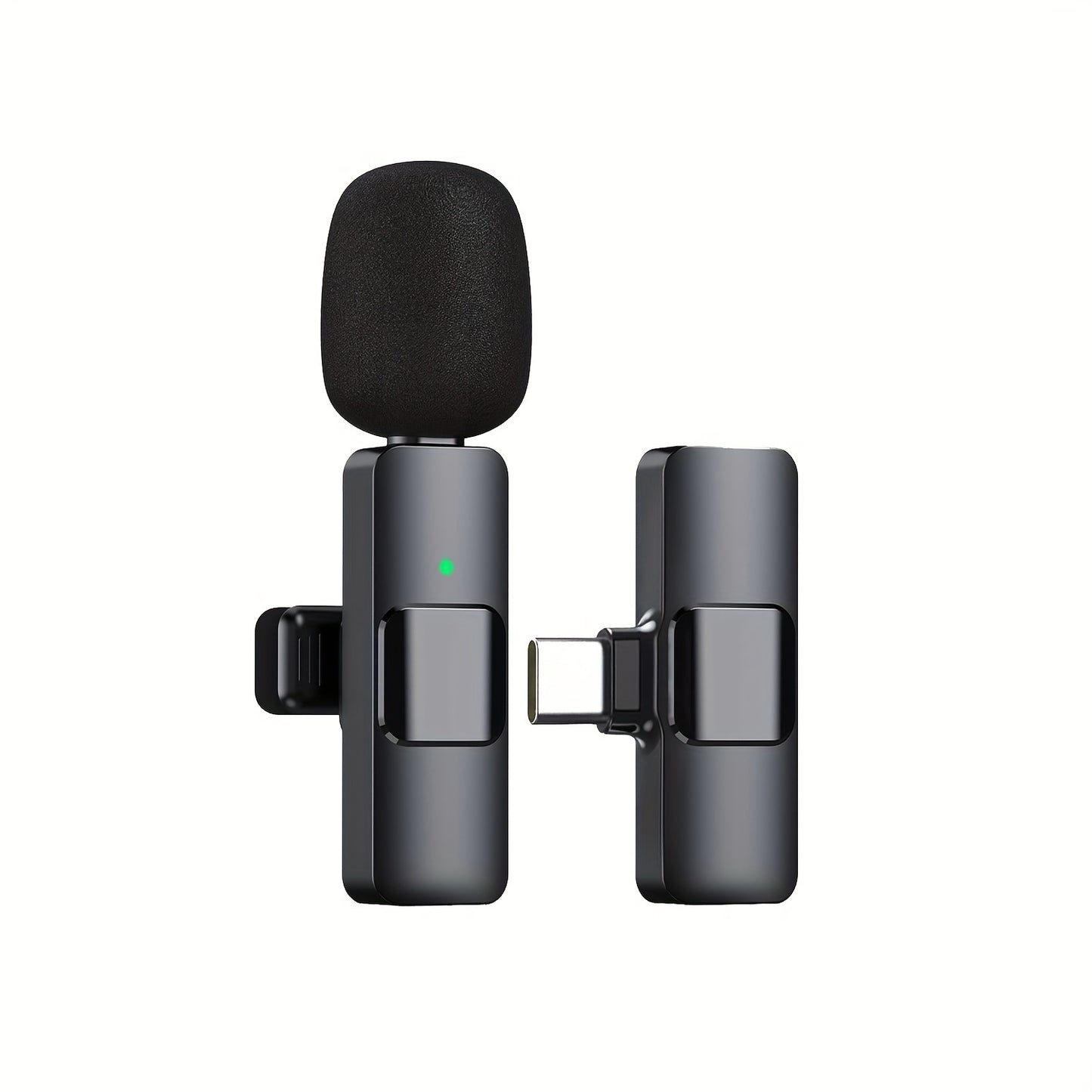 Wireless Lavalier Microphone for USB-C Smartphones, Ideal for Video Interviews, Podcasts, and Vlogs.