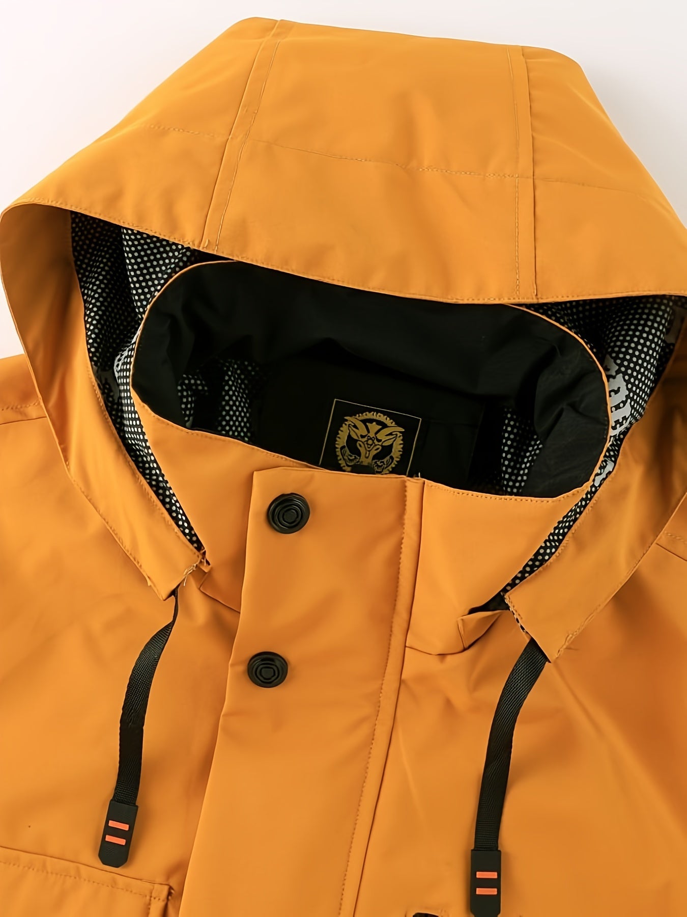 Men's lightweight windbreaker jacket, waterproof and windproof with detachable hood, perfect for outdoor activities in spring and autumn.