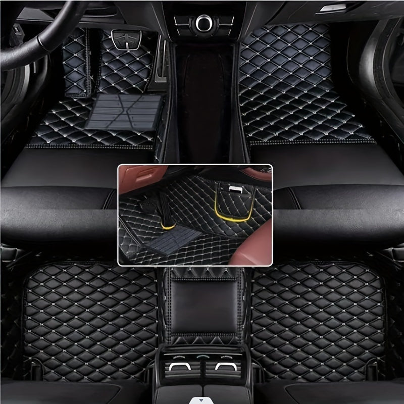 PU Leather Floor Mats for Subaru Forester 2019-2022, Left Drive Vehicle, All-Weather Waterproof with Full Coverage