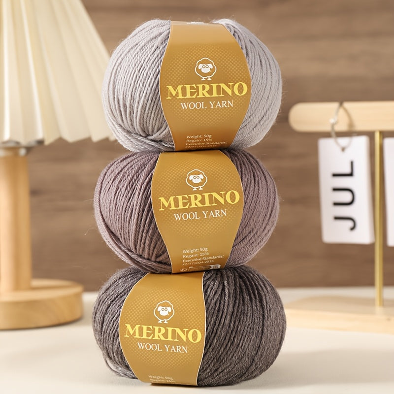 10 JIUWEIDIAOWANG Merino Wool Yarn balls, 500g each, 212 Medium Weight, Hand-Dyed DIY material for knit apparel - Multicolor Gradient, Chunky & Fine Blend, Camel Hair, Autumn Winter.