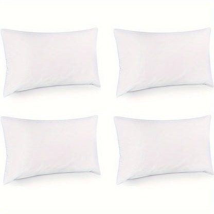 Set of 4 White Throw Pillow Inserts for Bedding, Sofa, and Couch - Decorative Stuffer Pillows for Living Room Home Decor, Perfect for Christmas