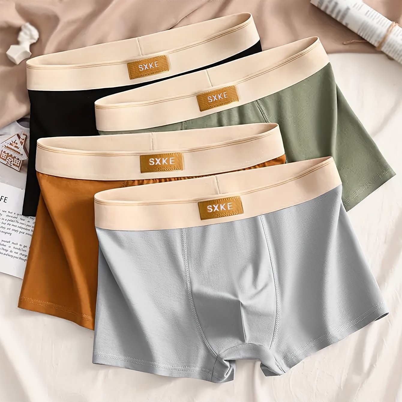 Breathable cotton underwear for students in large sizes, featuring a loose fit.