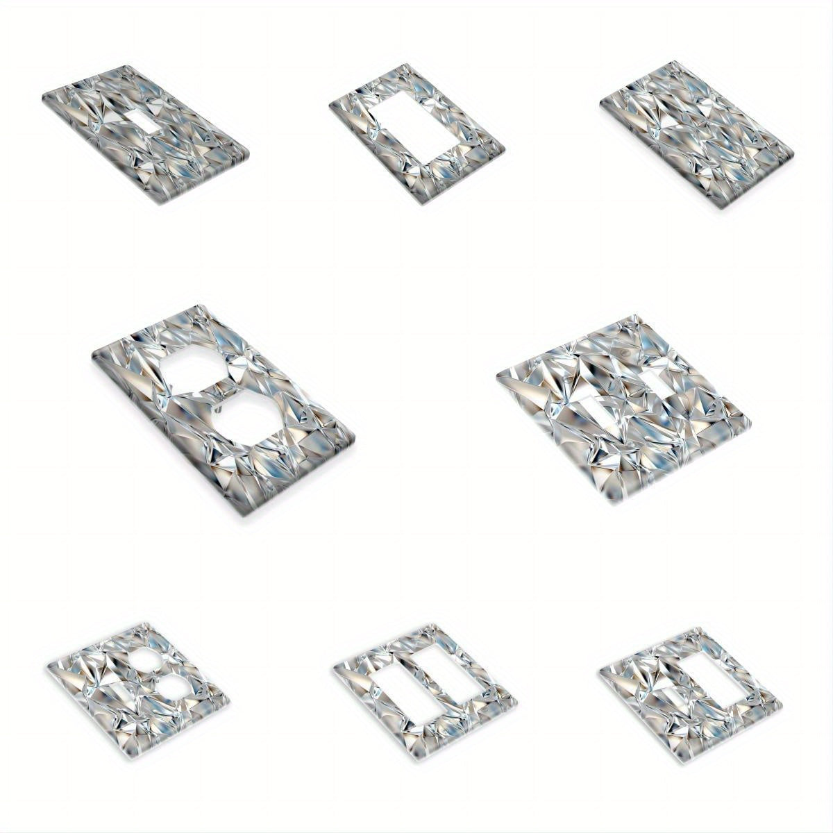 Single or double socket diamond light panel for kitchen, bathroom, bedroom, living room—no wiring required.