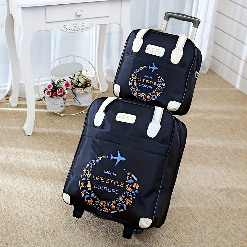 Lightweight large luggage case with shoulder storage bag, versatile duffle bags for women.