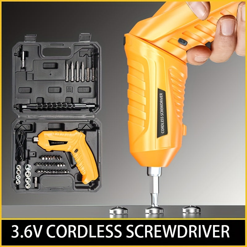 Enhance your toolbox with a USB rechargeable mini 3.6V cordless electric screwdriver that's multifunctional.